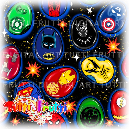 Superhero Easter Eggs - Seamless