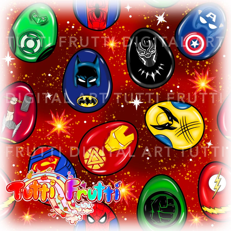 Superhero Easter Eggs - Seamless