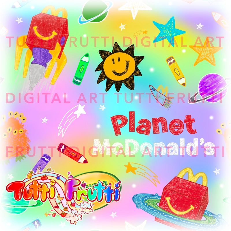 Happy Crayon McPlanet - Seamless