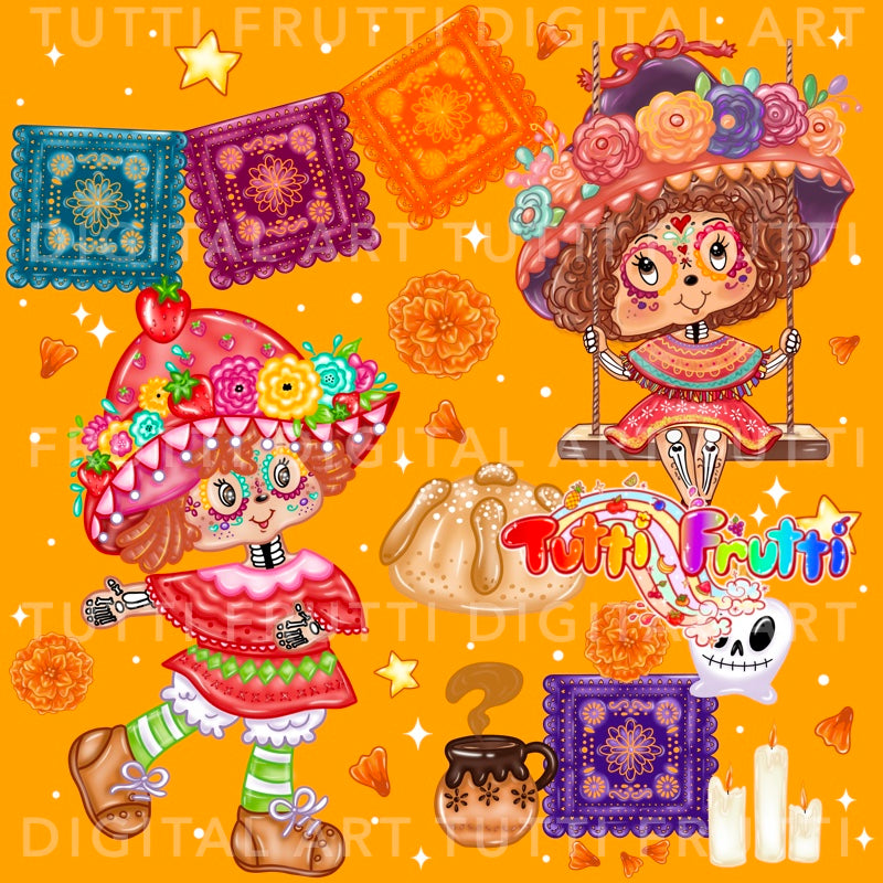 Berry Dia De Muertos - PNG