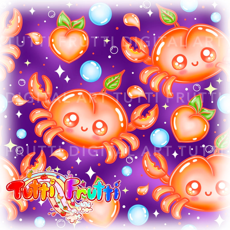 Peach Crab - Seamless