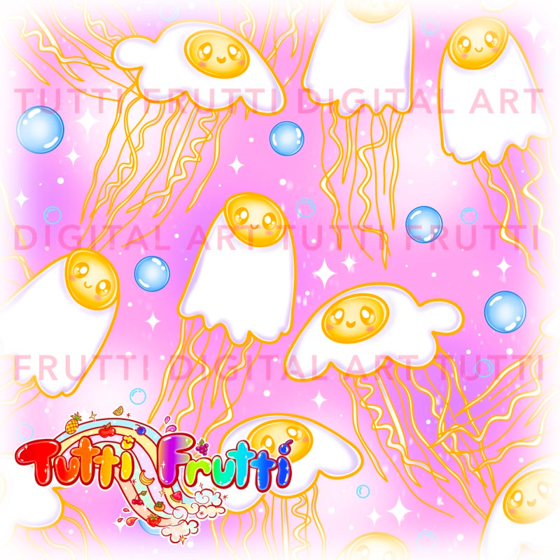 Egg Jellyfish - Seamless
