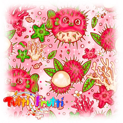 Rambutan Pufferfish - Seamless