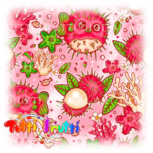 Rambutan Pufferfish - Seamless