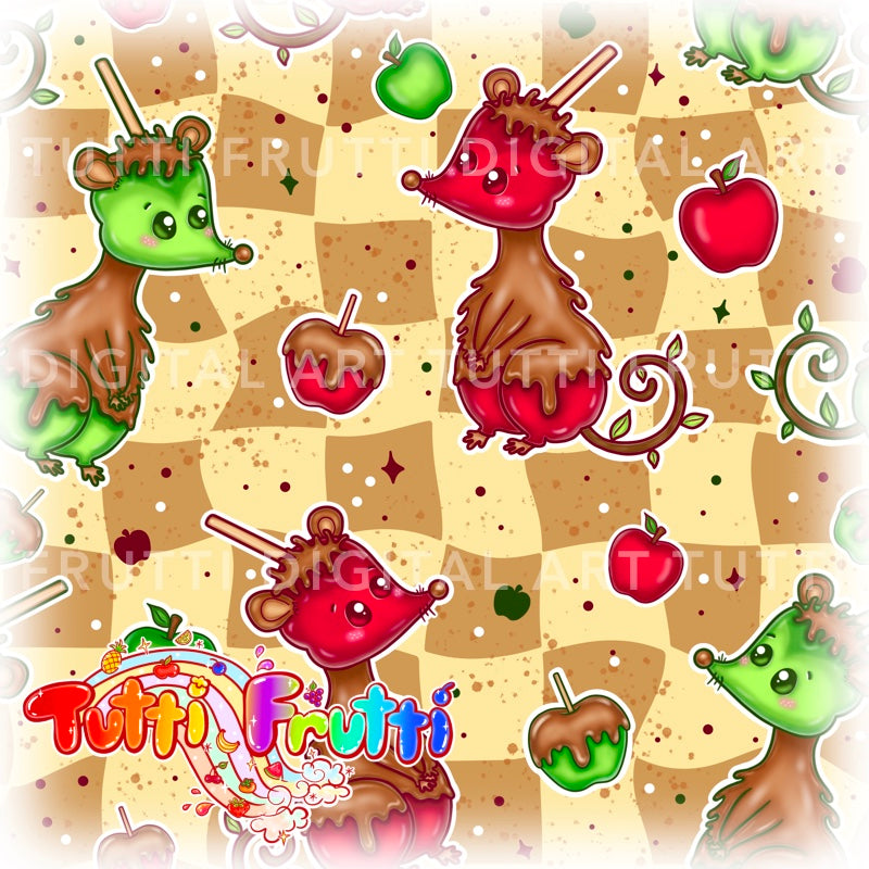 Caramel Apple Possum - Seamless
