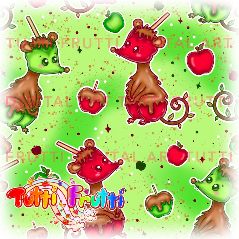 Caramel Apple Possum - Seamless