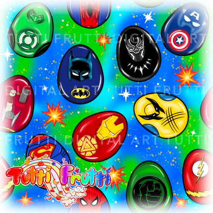 Superhero Easter Eggs - Seamless