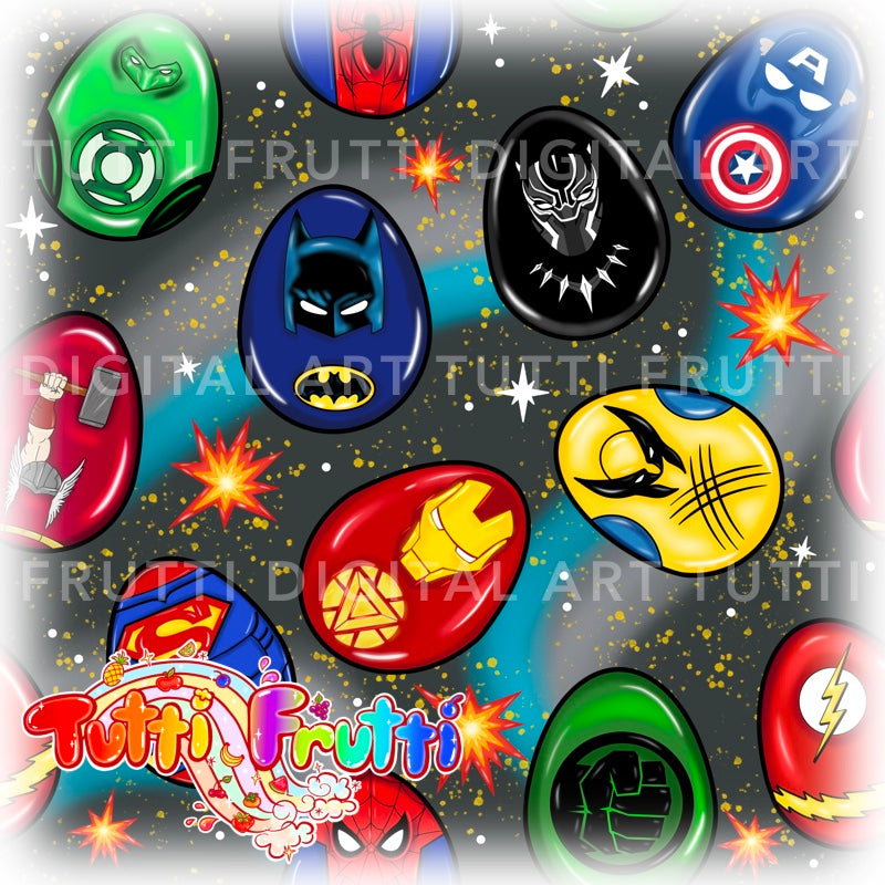 Superhero Easter Eggs - Seamless
