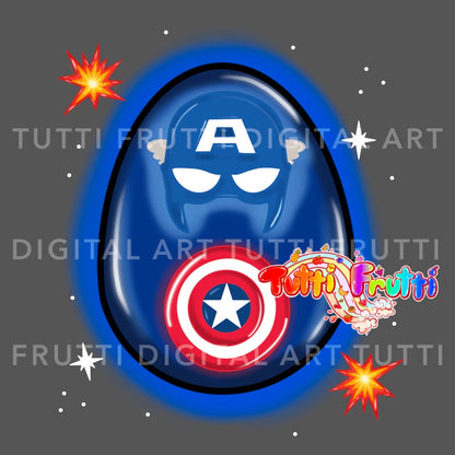 Superhero Easter Eggs - PNG
