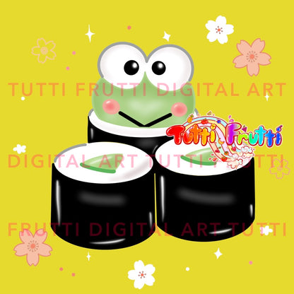 Hello Friends & Sushi - PNG