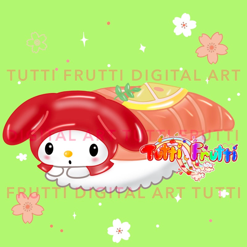 Hello Friends & Sushi - PNG