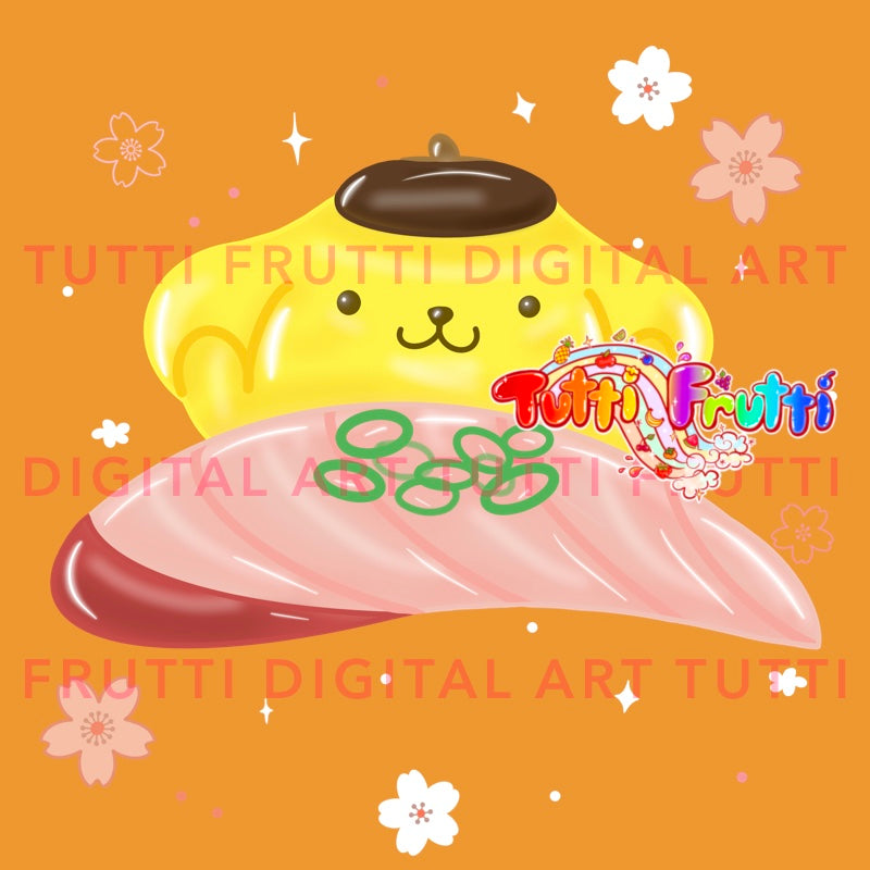 Hello Friends & Sushi - PNG