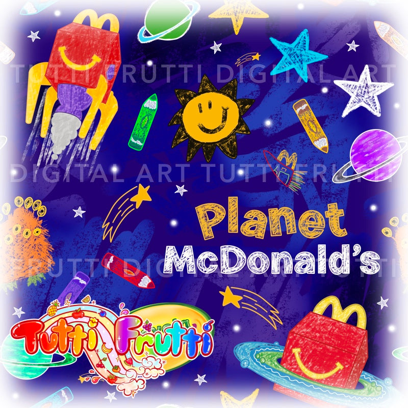 Happy Crayon McPlanet - Seamless