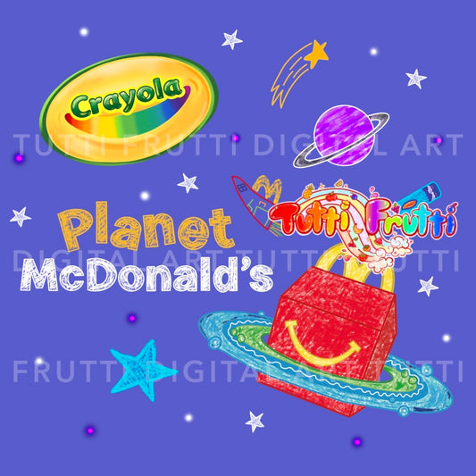 Happy Crayon McPlanet - PNG