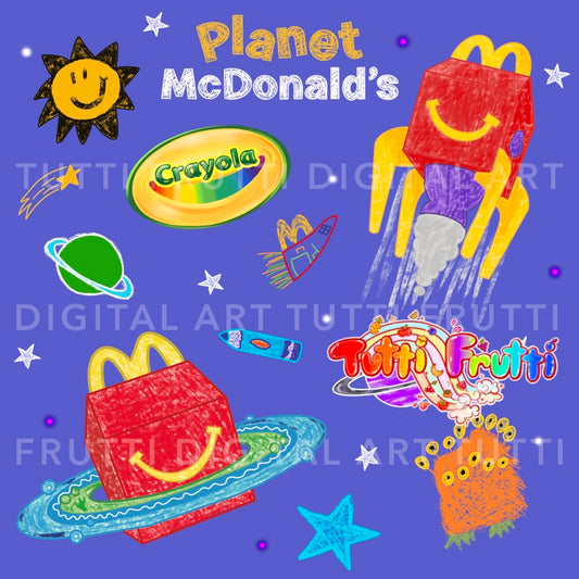 Happy Crayon McPlanet - PNG