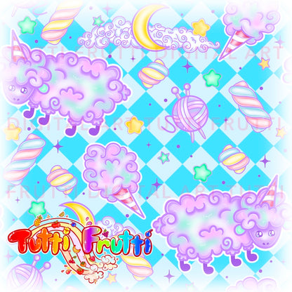 Cotton Candy Sheep - Seamless