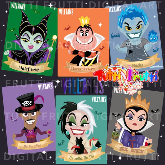 Villains Cards - PNG