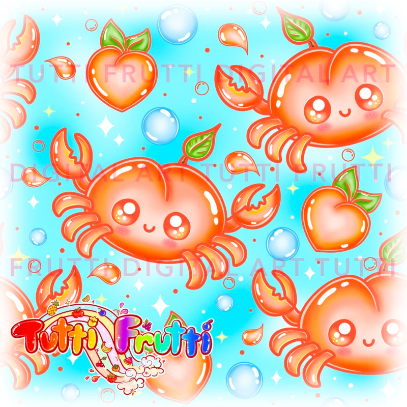 Peach Crab - Seamless