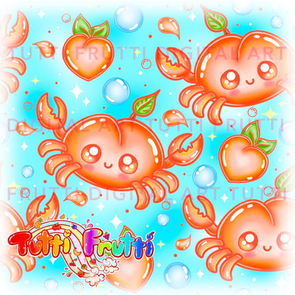 Peach Crab - Seamless