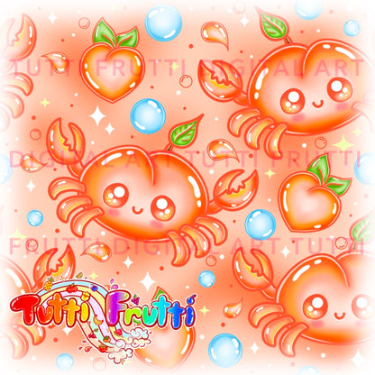 Peach Crab - Seamless