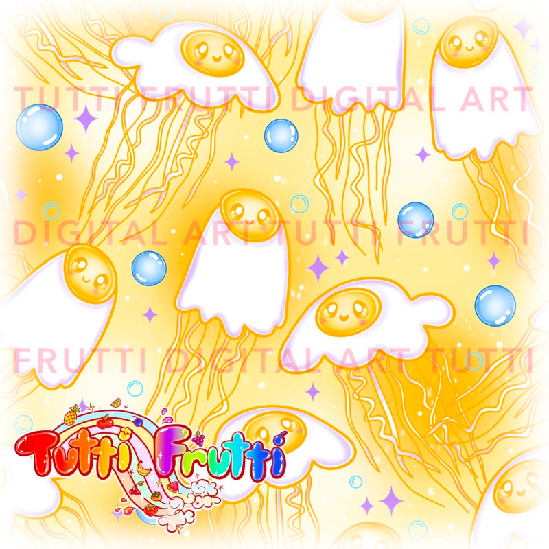 Egg Jellyfish - Seamless