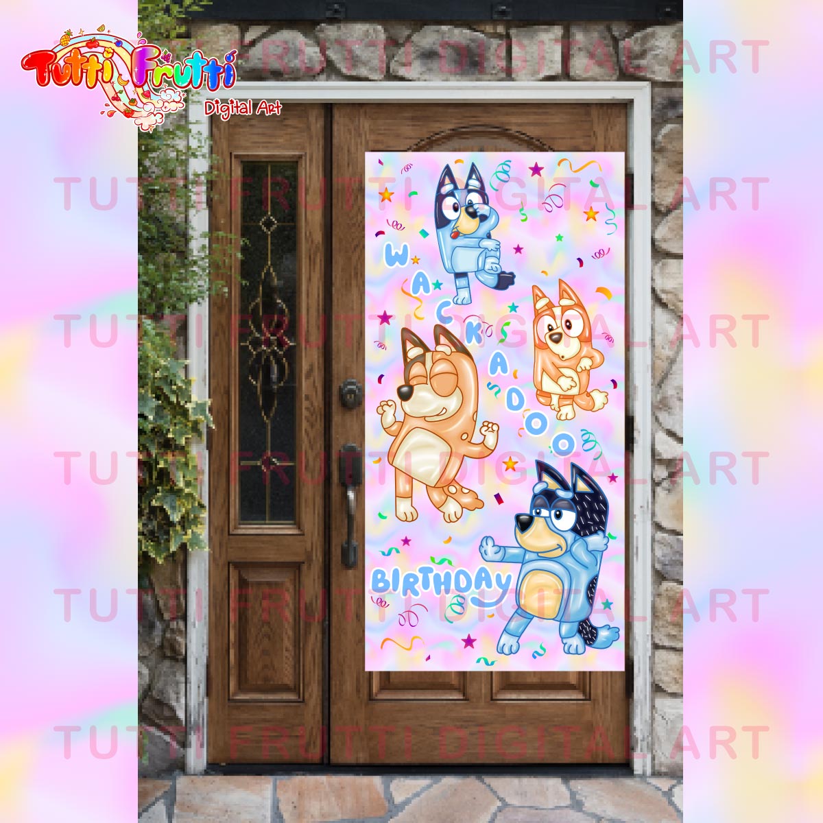 Wackadoo Birthday - Door Cover